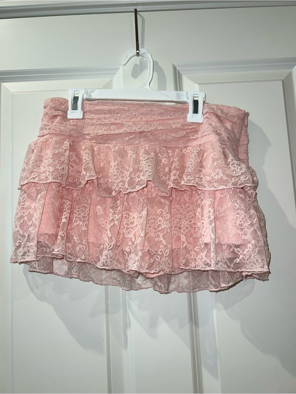 Amazon Pink Lace Ruffled Skort